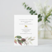 Elegante Thanksgiving verzamelen uitnodigingen geb (Staand voorkant)