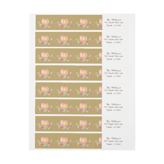 Elegante Thanksgiving wraparound labels (Vel)