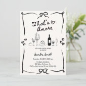Elegante That's Amore Hand Getekende Bruiloftsborr Kaart (Staand voorkant)