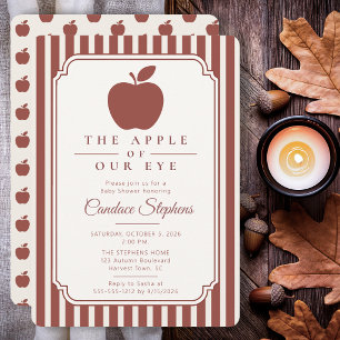 Elegante The Apple of Our Eye Baby Shower Kaart
