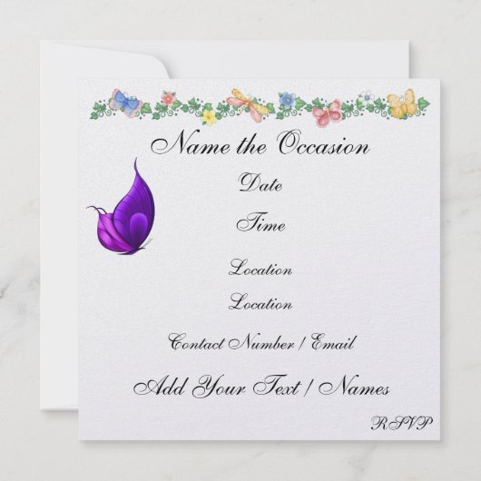 Elegante thee / koffie - SRF Kaart (Achterkant)