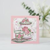 Elegante thee / koffieparty - SRF Kaart (Staand voorkant)