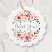 Elegante theebruidssluiting favor gift tag bedankjes labels (Voorkant)