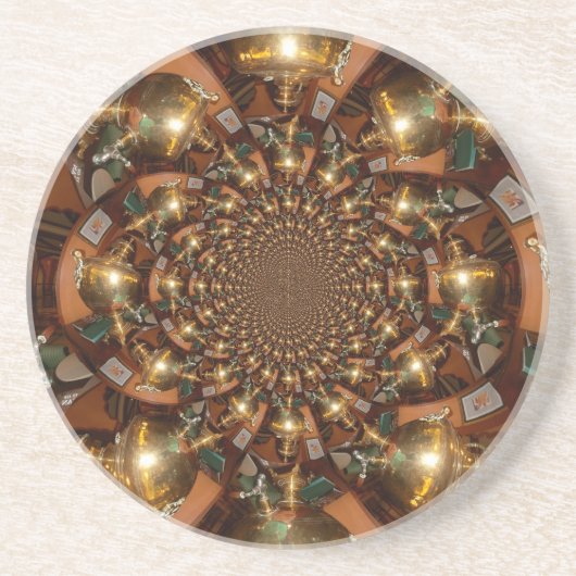 Elegante theecultuur –  Samovars Zandsteen Onderzetter (Voorkant)