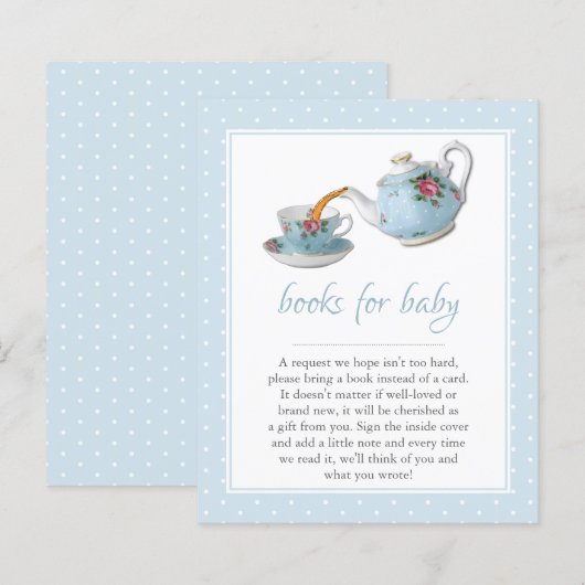 Elegante theekopjes baby shower theepartij boek ve (Voorkant / Achterkant)