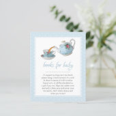 Elegante theekopjes baby shower theepartij boek ve (Staand voorkant)