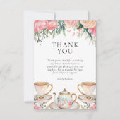 Elegante Theepartij Bruidsmeisjes Bruiloft Bedankkaart (Voorkant)