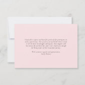 Elegante Theepartij Bruidsmeisjes Bruiloft Bedankkaart (Achterkant)