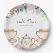 Elegante Theepartij Bruidsmeisjes Bruiloft Papieren Bordje (Voorkant)