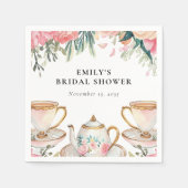 Elegante Theepartij Bruidsmeisjes Bruiloft Servet (Voorkant)