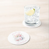 Elegante Theepartij Bruidsuitnodiging Ronde Kartonnen Onderzetter (Insitu)