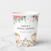 Elegante Theepartij Bruiloft Papieren Bekers (Achterkant)