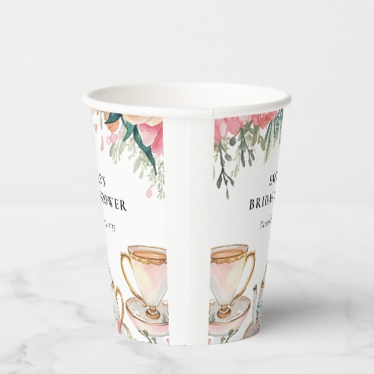Elegante Theepartij Bruiloft Papieren Bekers (Rechts)