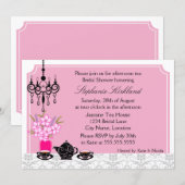 Elegante Theepartij Kaart (Voorkant / Achterkant)