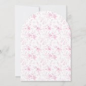 Elegante theepartij meisje babyshower boog kaart (Achterkant)