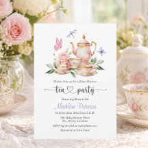 Elegante Theepartij Vlinders Baby Shower 