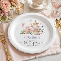 Elegante Theepartij Vlinders Bruidsmeisjes 
