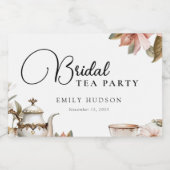 Elegante theeparty bruiloftsborrel sparkling wijnetiket (Enkel label)