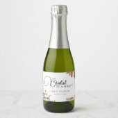 Elegante theeparty bruiloftsborrel sparkling wijnetiket (Voorkant)