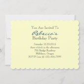 Elegante theepot  bloemig verjaardagsfeestje kaart (Achterkant)