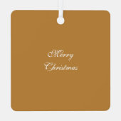 Elegante  theepot en kerstbloem metalen ornament (Achterkant)