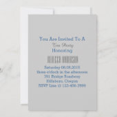 elegante theepot - vlinder  theetheepartij kaart (Achterkant)