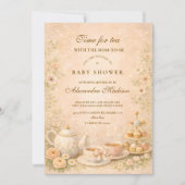 Elegante Theetuin Baby Shower Kaart (Voorkant)