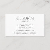 Elegante therapeut illustreerde bloemen in de wind visitekaartje (Achterkant)