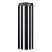 Elegante Thermische Tumbler Zwart Wit Gestreepte K Thermosbeker (Achterkant)