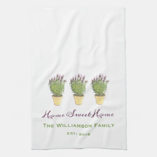 Elegante Thuis Zoete Thuis Familie Monogram   Lave Theedoek