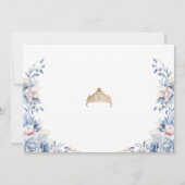 Elegante Tiara Quinceañera Foto Bewaar de datum Save The Date (Achterkant)