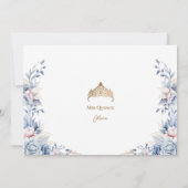 Elegante Tiara Quinceañera Foto Dank u kaart (Achterkant)