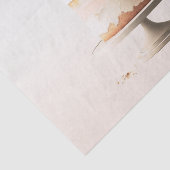 Elegante Tier Blush Bloemen Bruiloft Taart Bakkeri Tissuepapier (Detail)