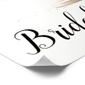 Elegante tier witte bloemencake bakkerij keuken poster (Hoek)