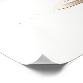 Elegante tier witte bloemencake bakkerij keuken poster (Hoek)