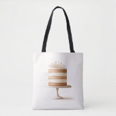 Elegante tier witte bloemencake bakkerij keuken tote bag (Voorkant)