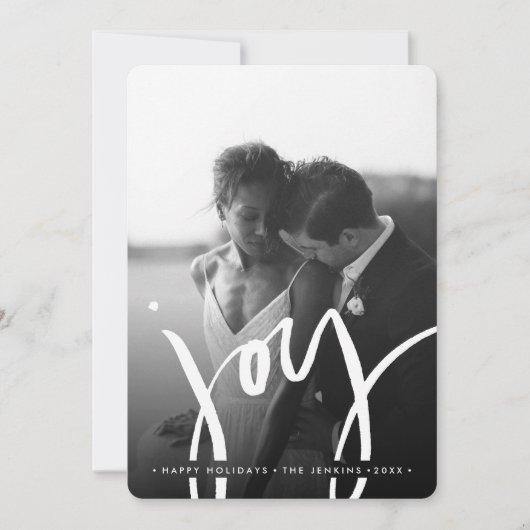 Elegante Tijdloze Eenvoudige KERST VAKANTIE FOTO Feestdagenkaart (Voorkant)