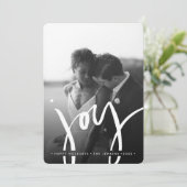 Elegante Tijdloze Eenvoudige KERST VAKANTIE FOTO Feestdagenkaart (Staand voorkant)