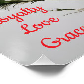 Elegante & tijdloze januari Geboorte Bloem Anjer Perfect Poster (Hoek)