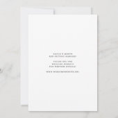 Elegante tijdloze minimale bruiloftsfoto aan het m save the date (Achterkant)