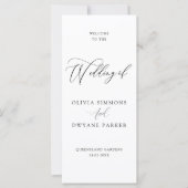 Elegante tijdloze moderne minimale bruiloft progra (Voorkant)