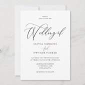 Elegante tijdloze moderne script bruiloft kaart (Voorkant)