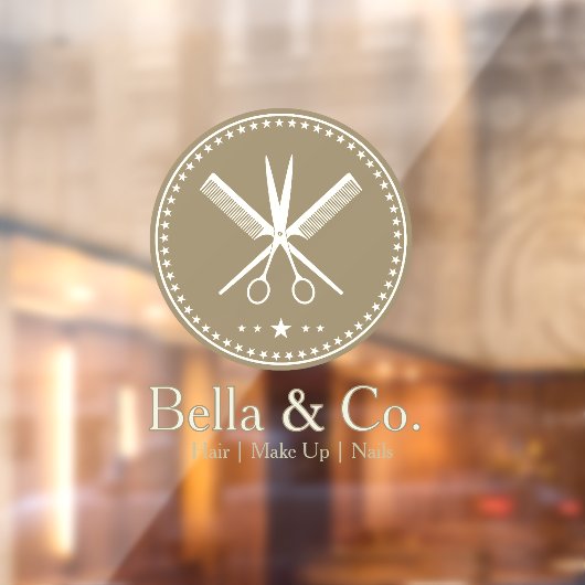 Elegante tijdloze professionele haar- en schoonhei raamsticker (Vel 2)