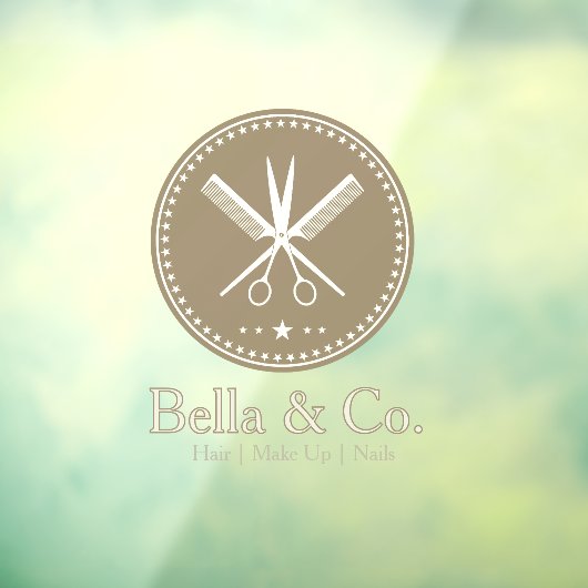 Elegante tijdloze professionele haar- en schoonhei raamsticker (Vel 3)