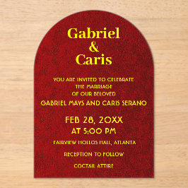 Elegante tijdloze & Sophisticated bruiloft Acryl Uitnodigingen