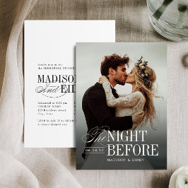 Elegante Tijdloze Typografie Foto De Nacht Vooraf Kaart