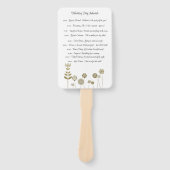 Elegante tijdloze zachte gouden bloemen minimalism handwaaier (Voorkant)