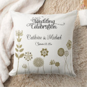 Elegante tijdloze zachte gouden bloemen minimalism kussen (Deken)