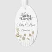 Elegante tijdloze zachte gouden bloemen minimalism ornament (voorkant)