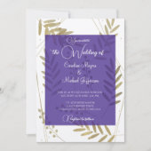 Elegante tijdloze zachte gouden bloemenaccenten kaart (Voorkant)